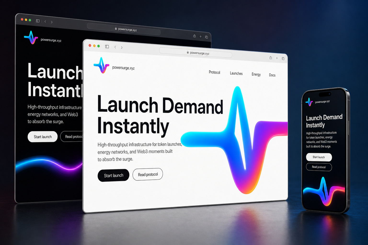 powersurge.xyz website concept preview enlarged