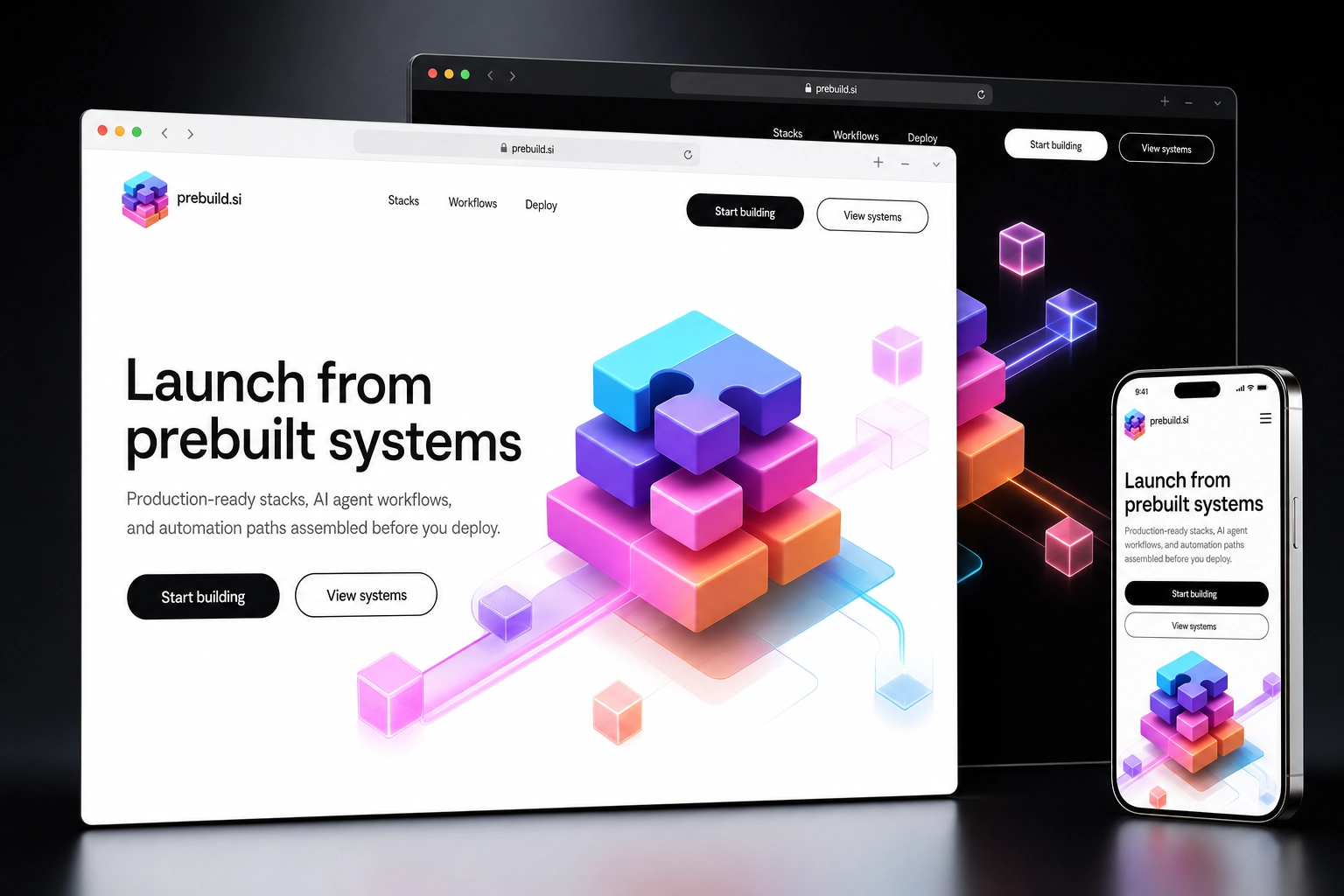 prebuild.si website concept preview