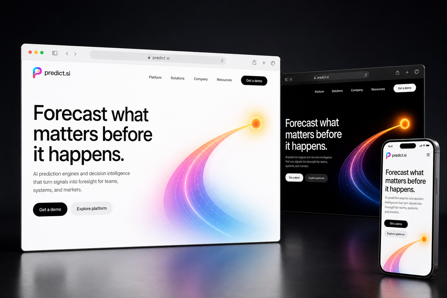 predict.si website concept preview