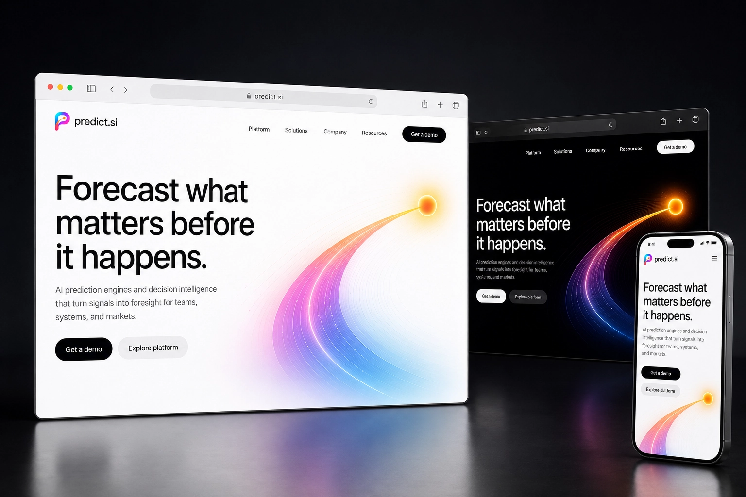 predict.si website concept preview