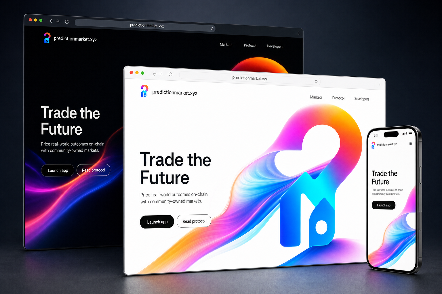 predictionmarket.xyz website concept preview enlarged