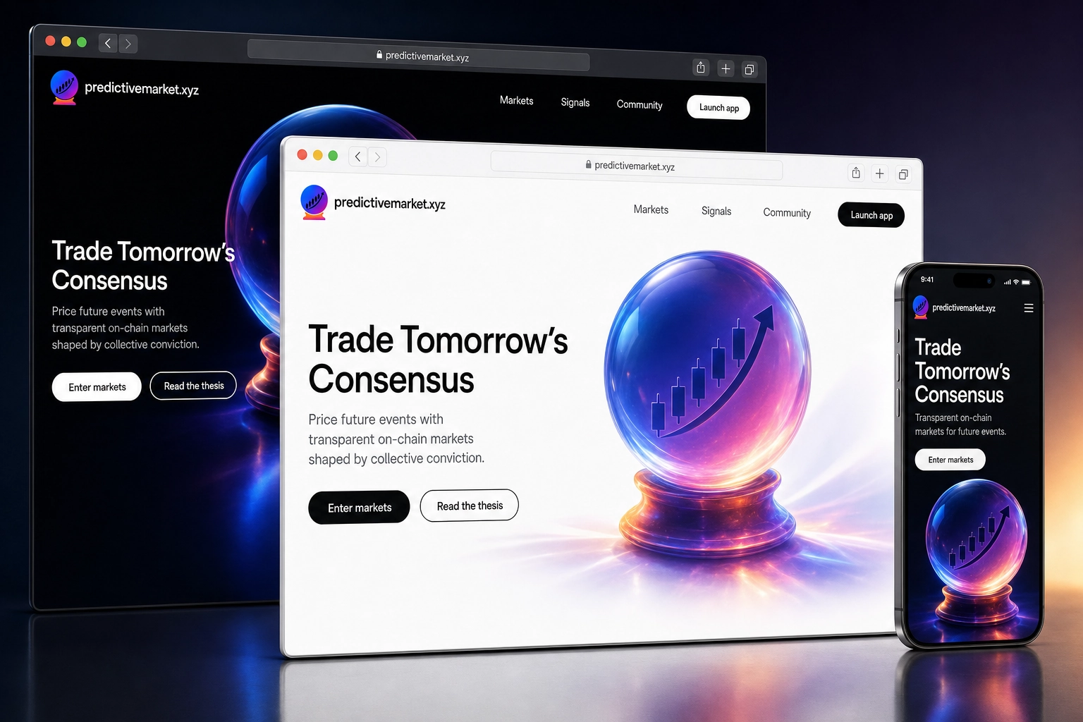 predictivemarket.xyz website concept preview
