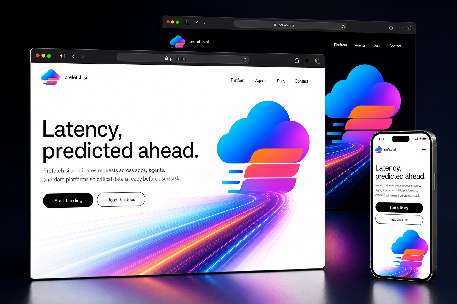 prefetch.si website concept preview