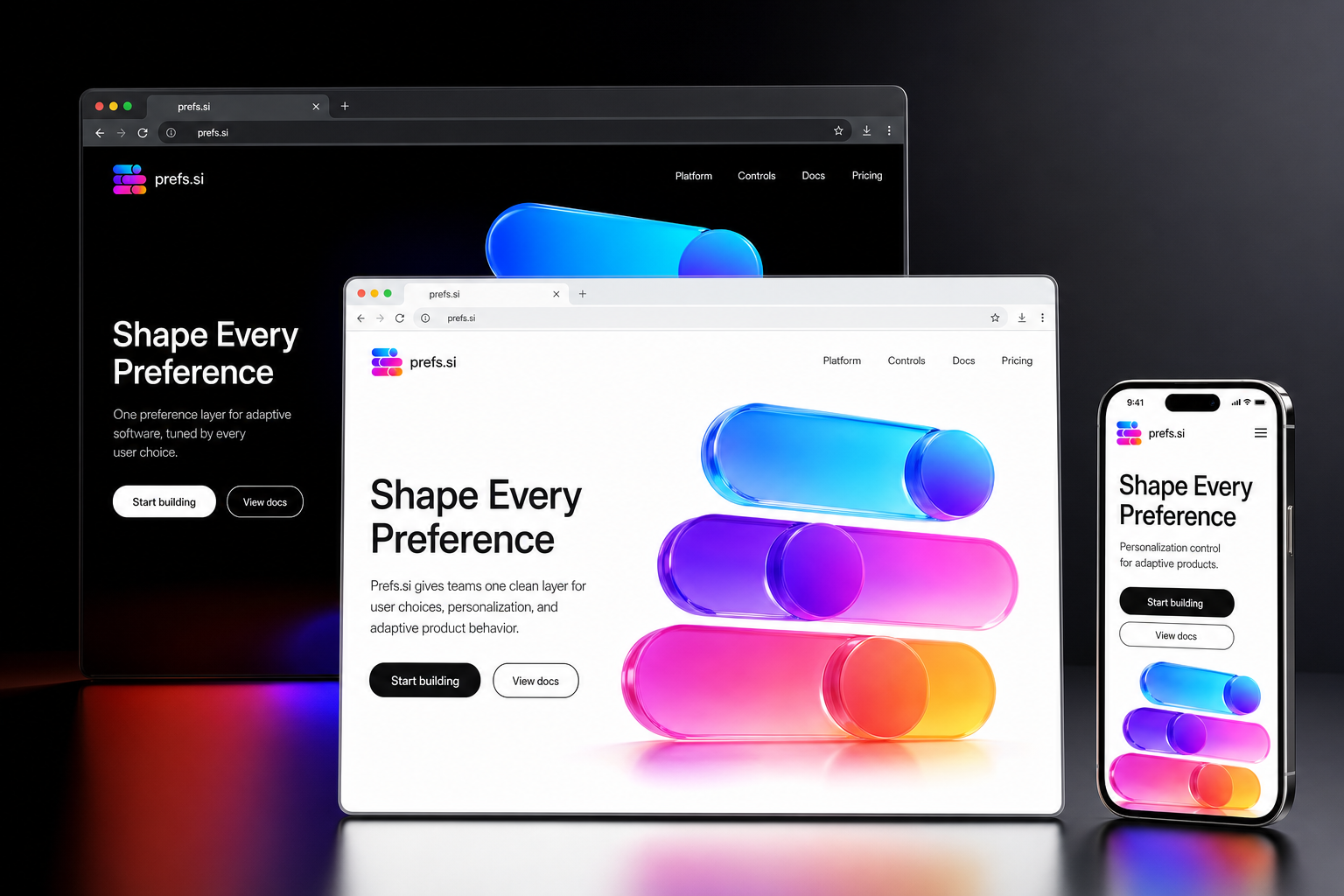 prefs.si website concept preview enlarged
