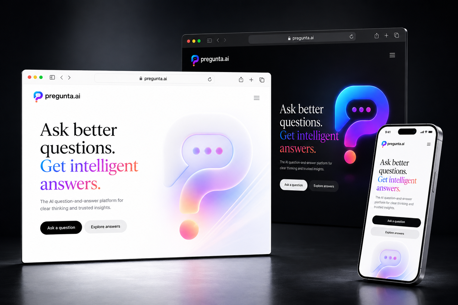 pregunta.ai website concept preview