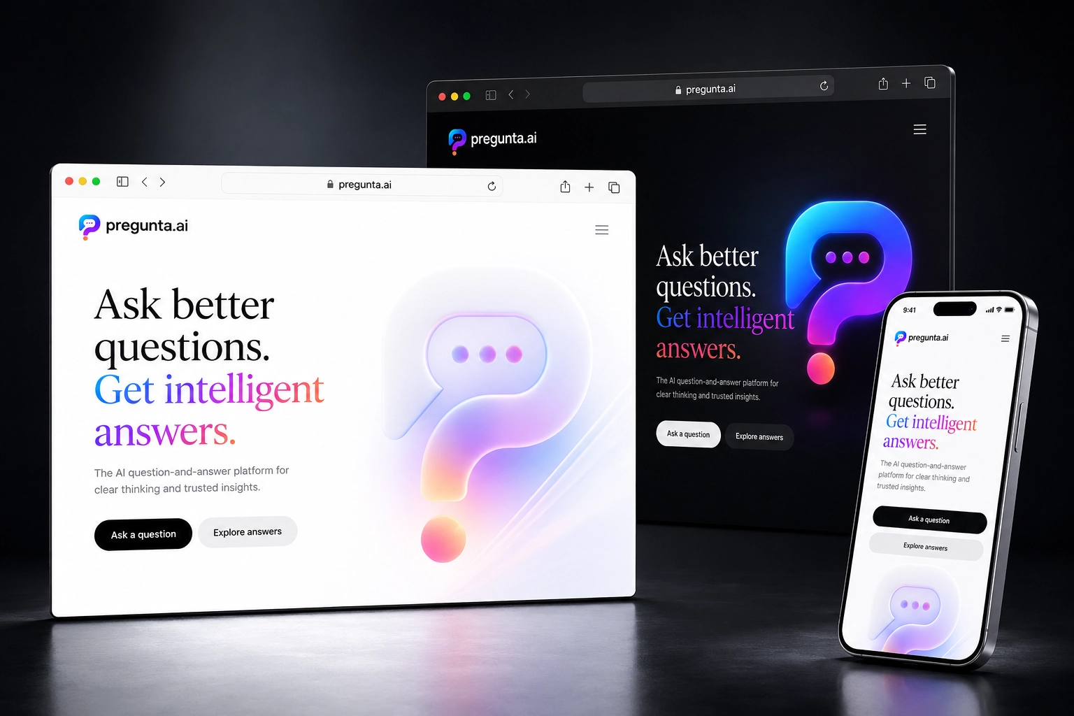 pregunta.ai website concept preview