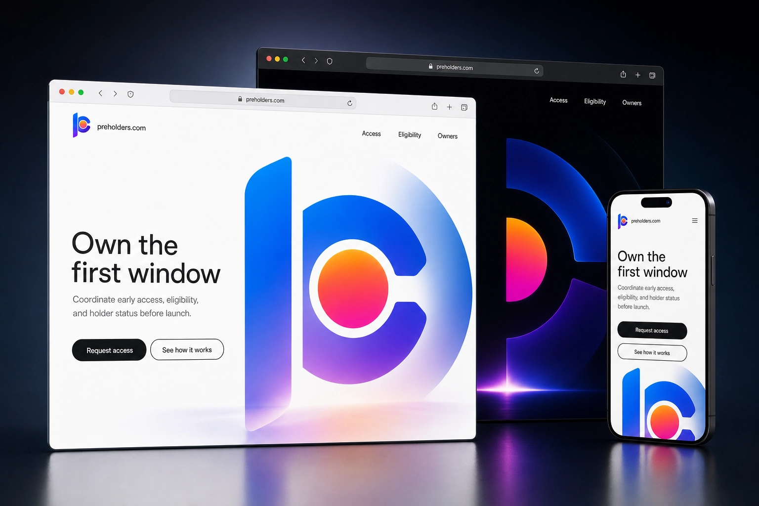 preholders.com website concept preview