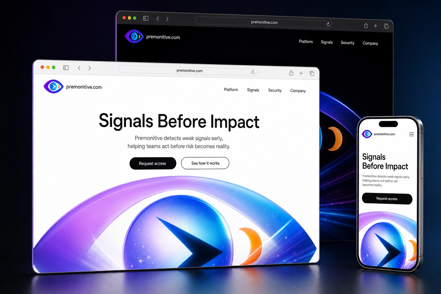 premonitive.com website concept preview