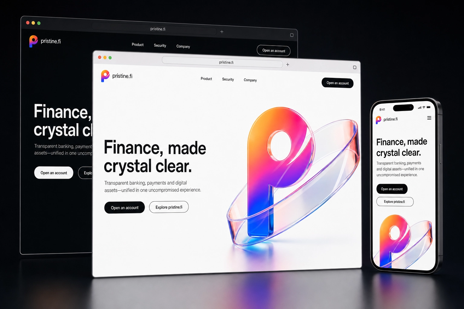 pristine.fi website concept preview