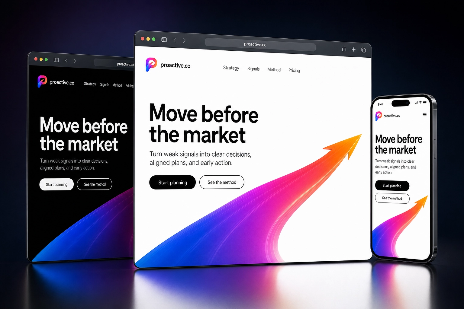 proactive.co website concept preview