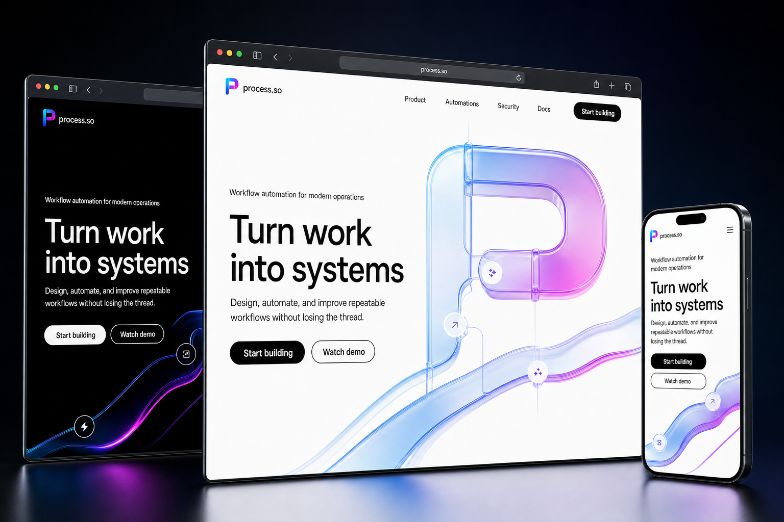 process.so website concept preview