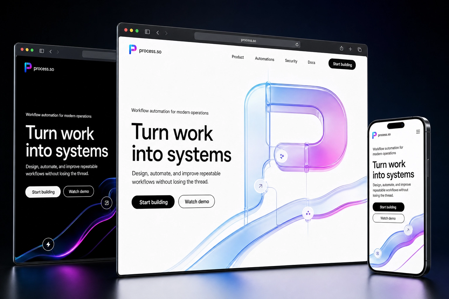 process.so website concept preview