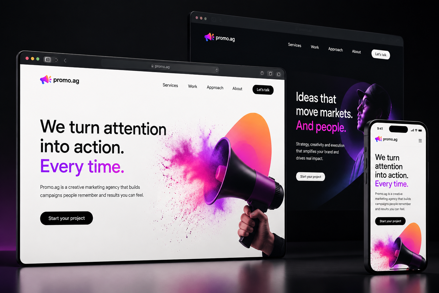 promo.ag website concept preview