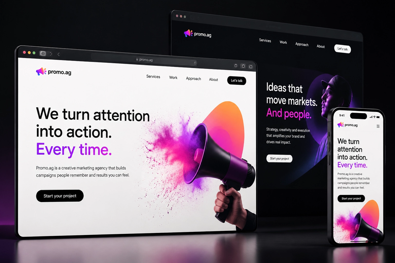 promo.ag website concept preview