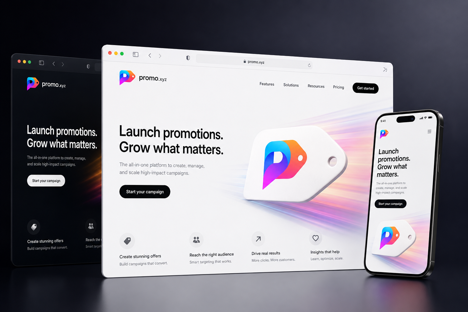promo.xyz website concept preview