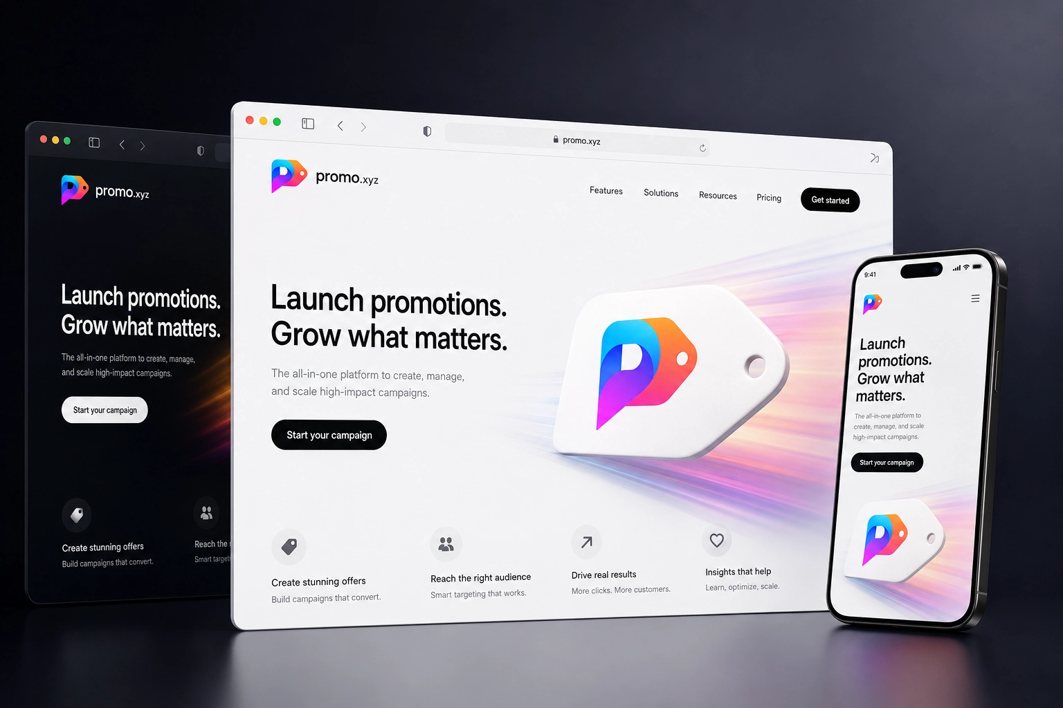 promo.xyz website concept preview
