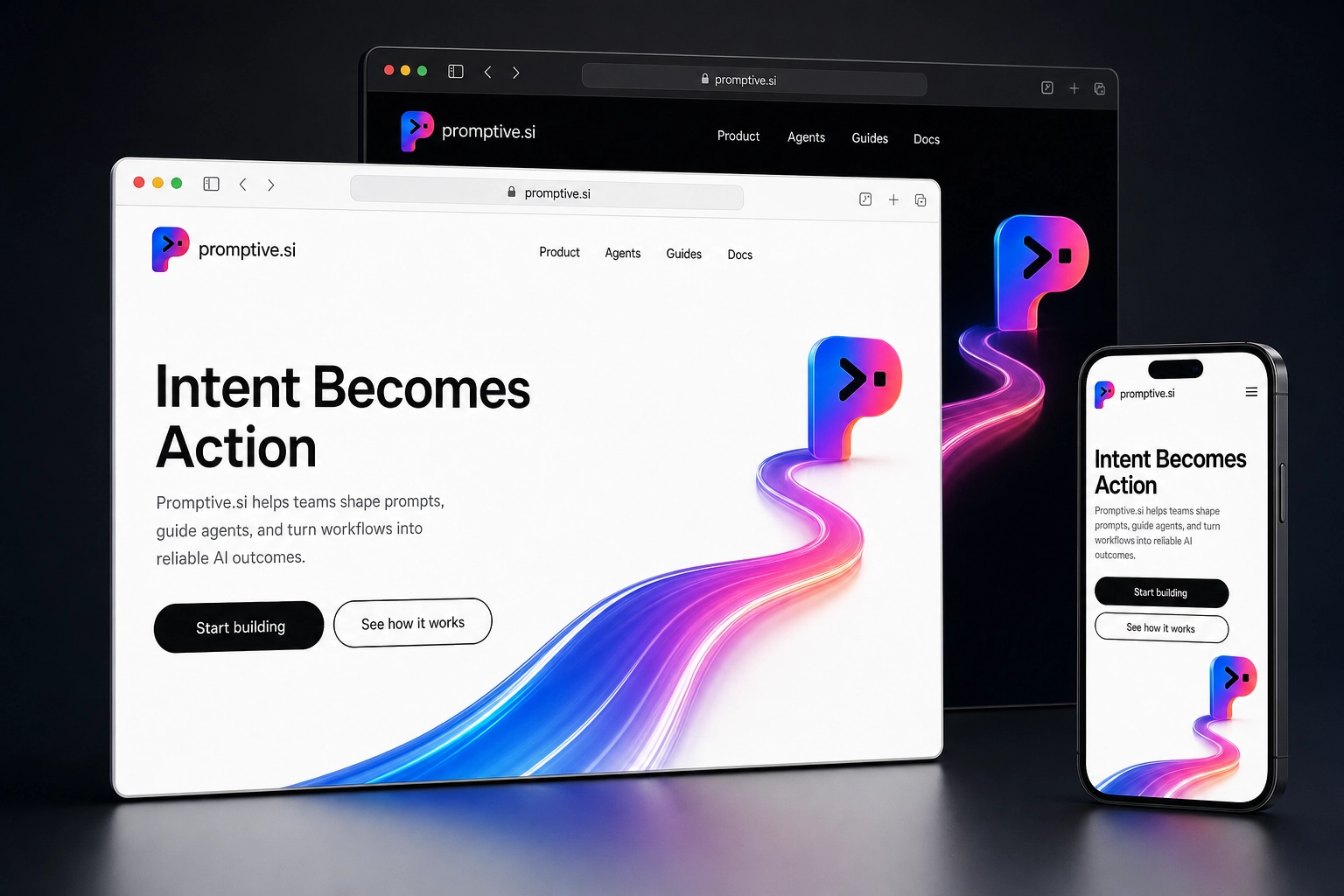 promptive.si website concept preview