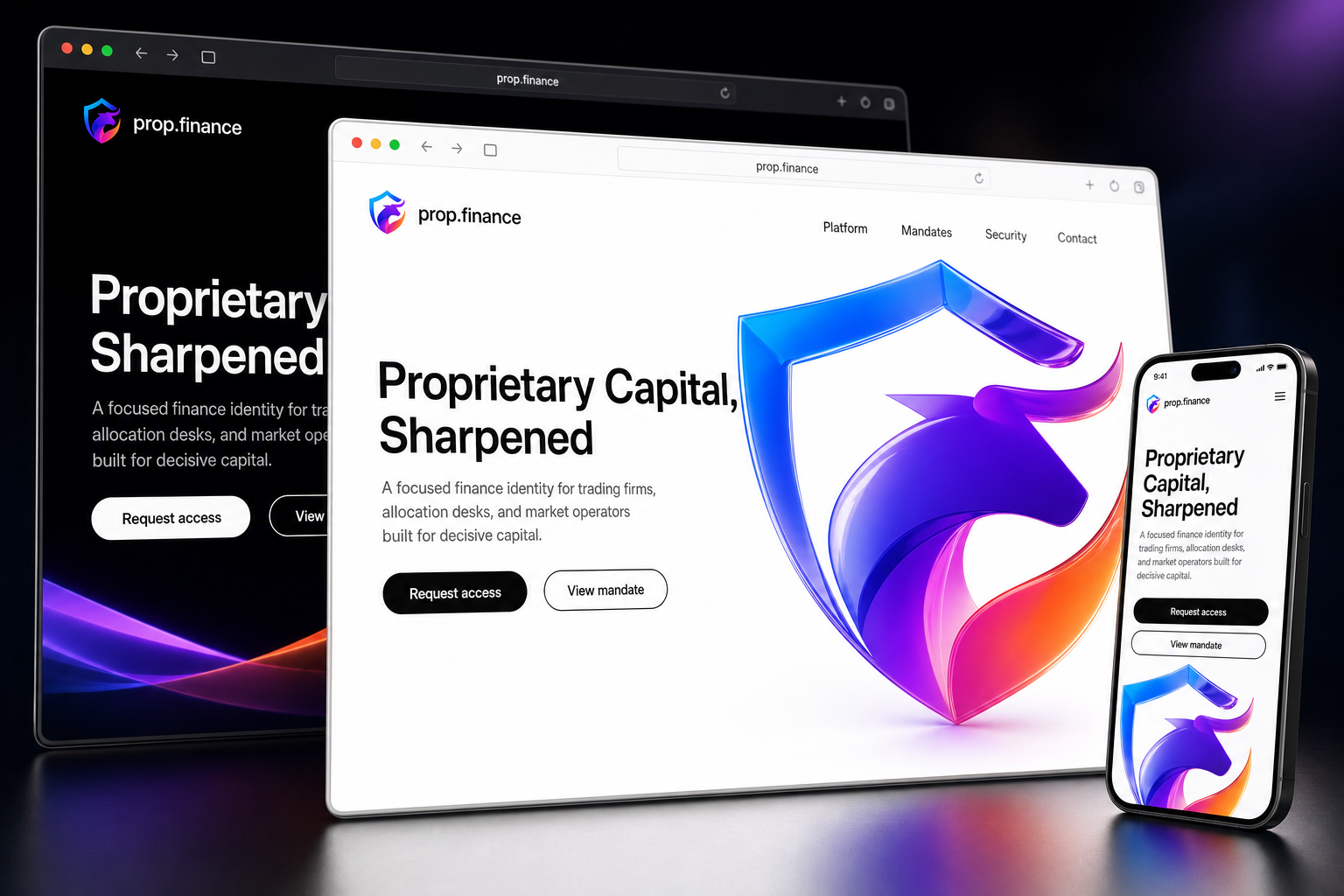 prop.finance website concept preview