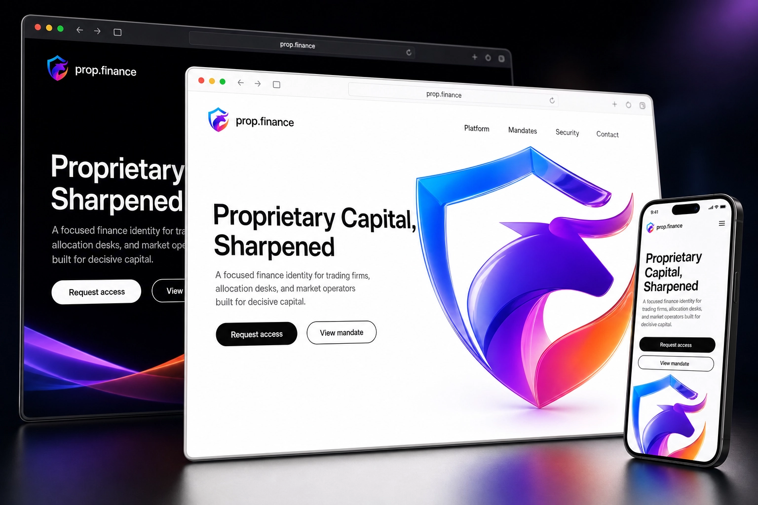 prop.finance website concept preview