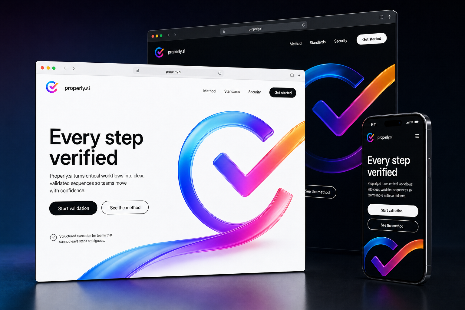 properly.si website concept preview