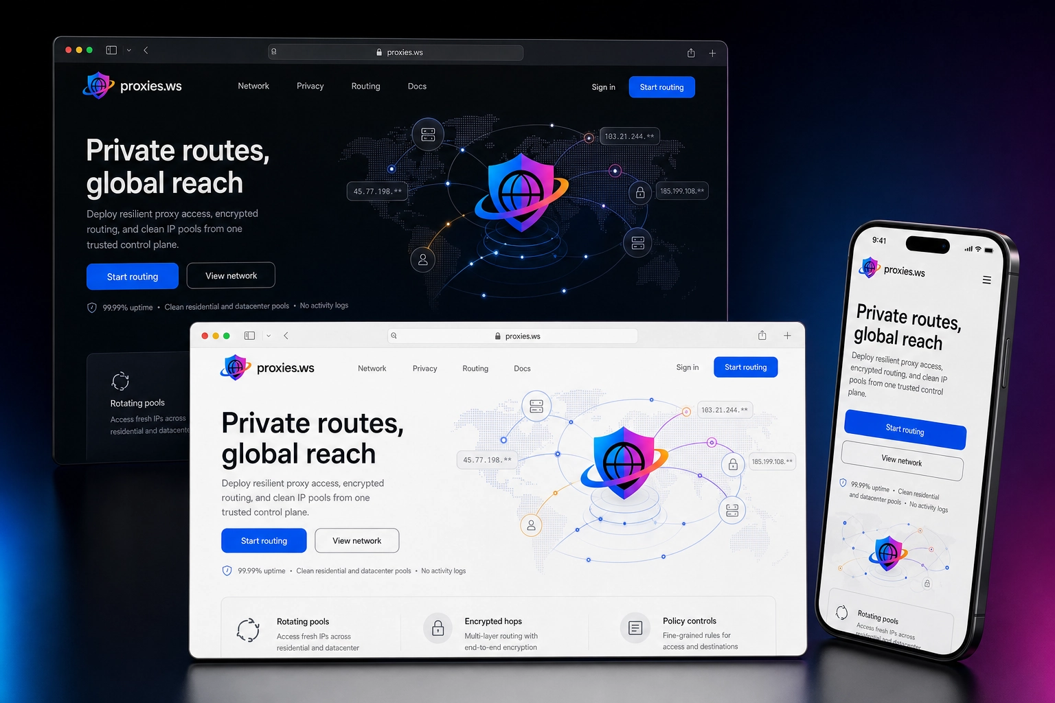 proxies.ws website concept preview