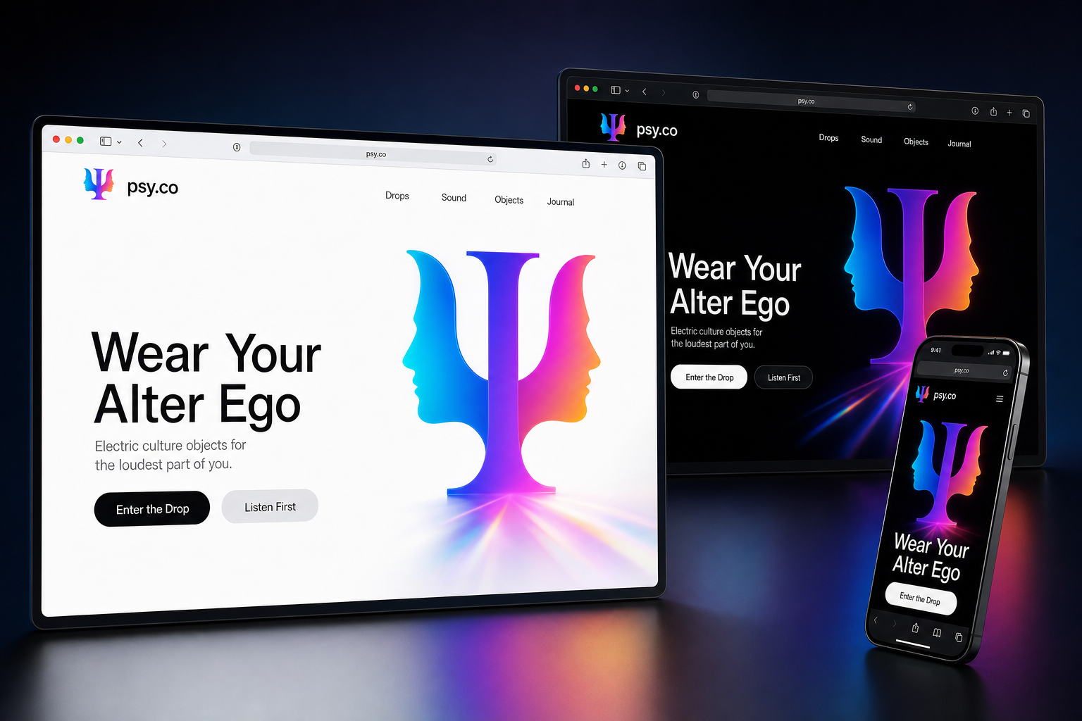 psy.co website concept preview