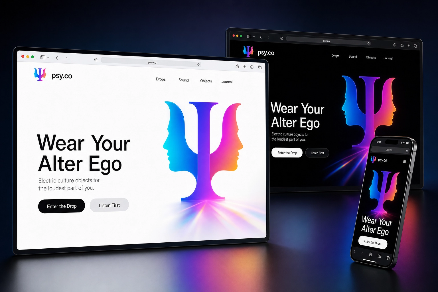 psy.co website concept preview