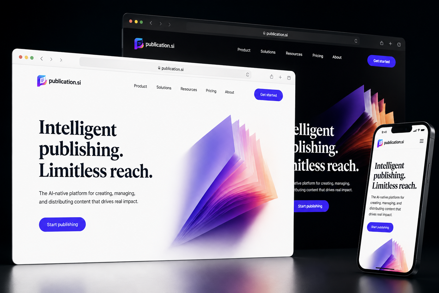 publication.si website concept preview