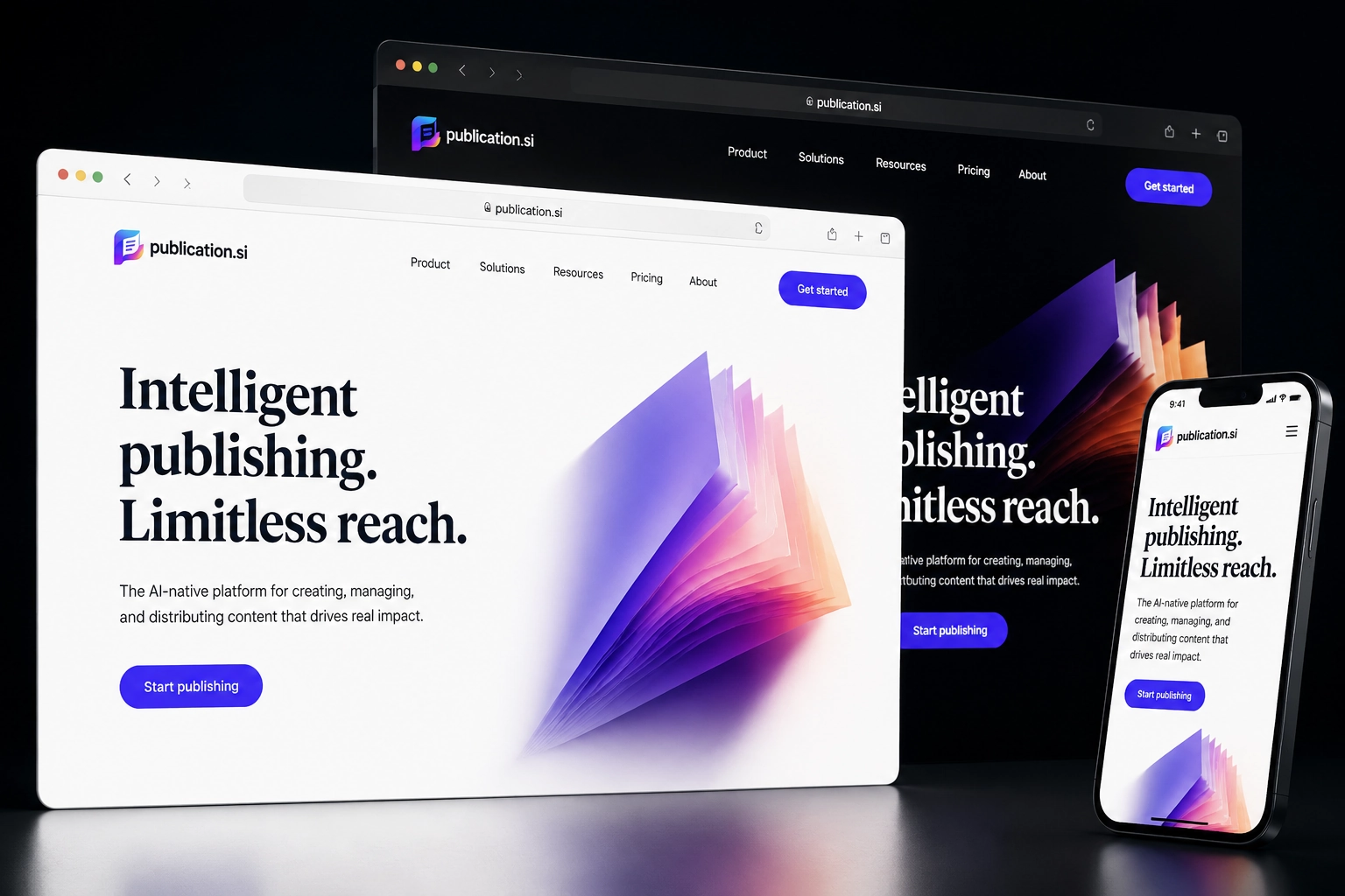 publication.si website concept preview