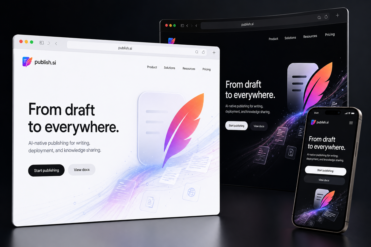publish.si website concept preview
