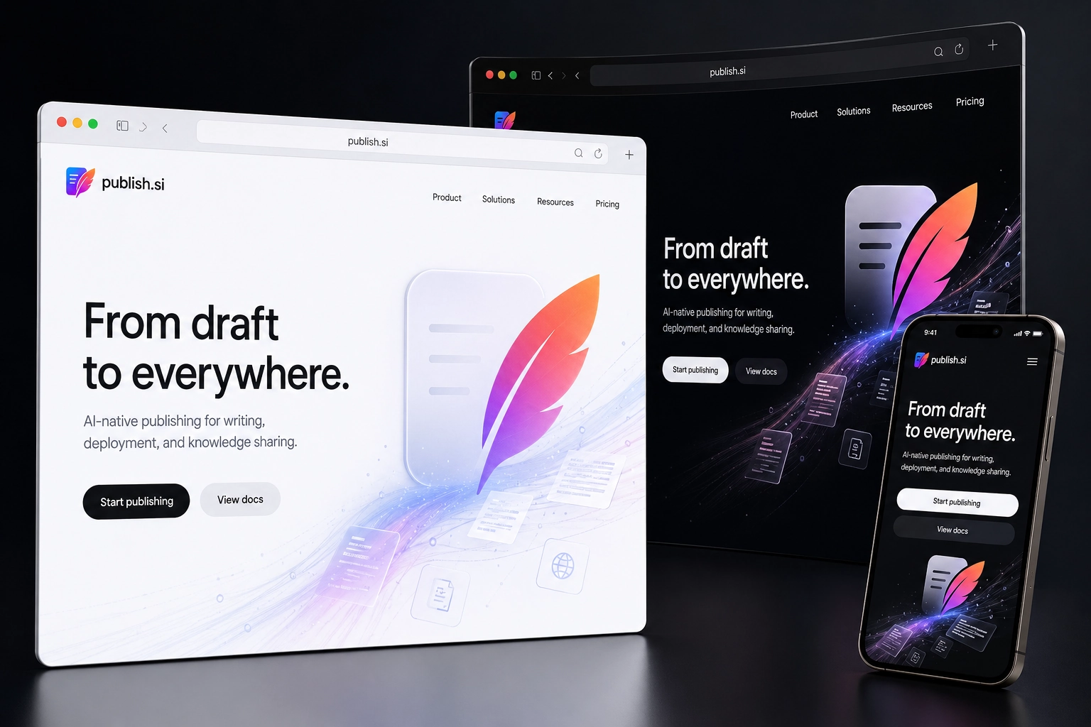 publish.si website concept preview