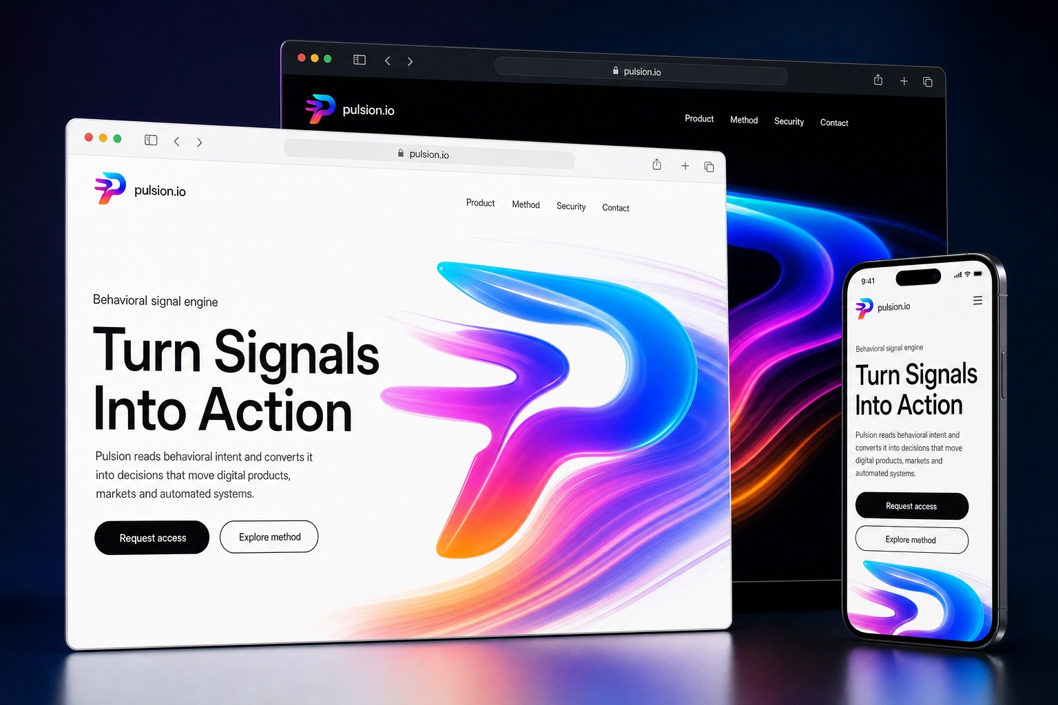 pulsion.io website concept preview