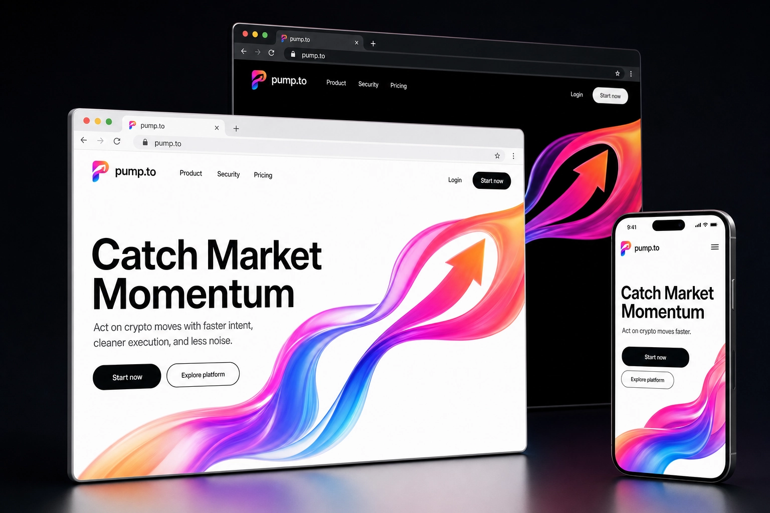 pump.to website concept preview