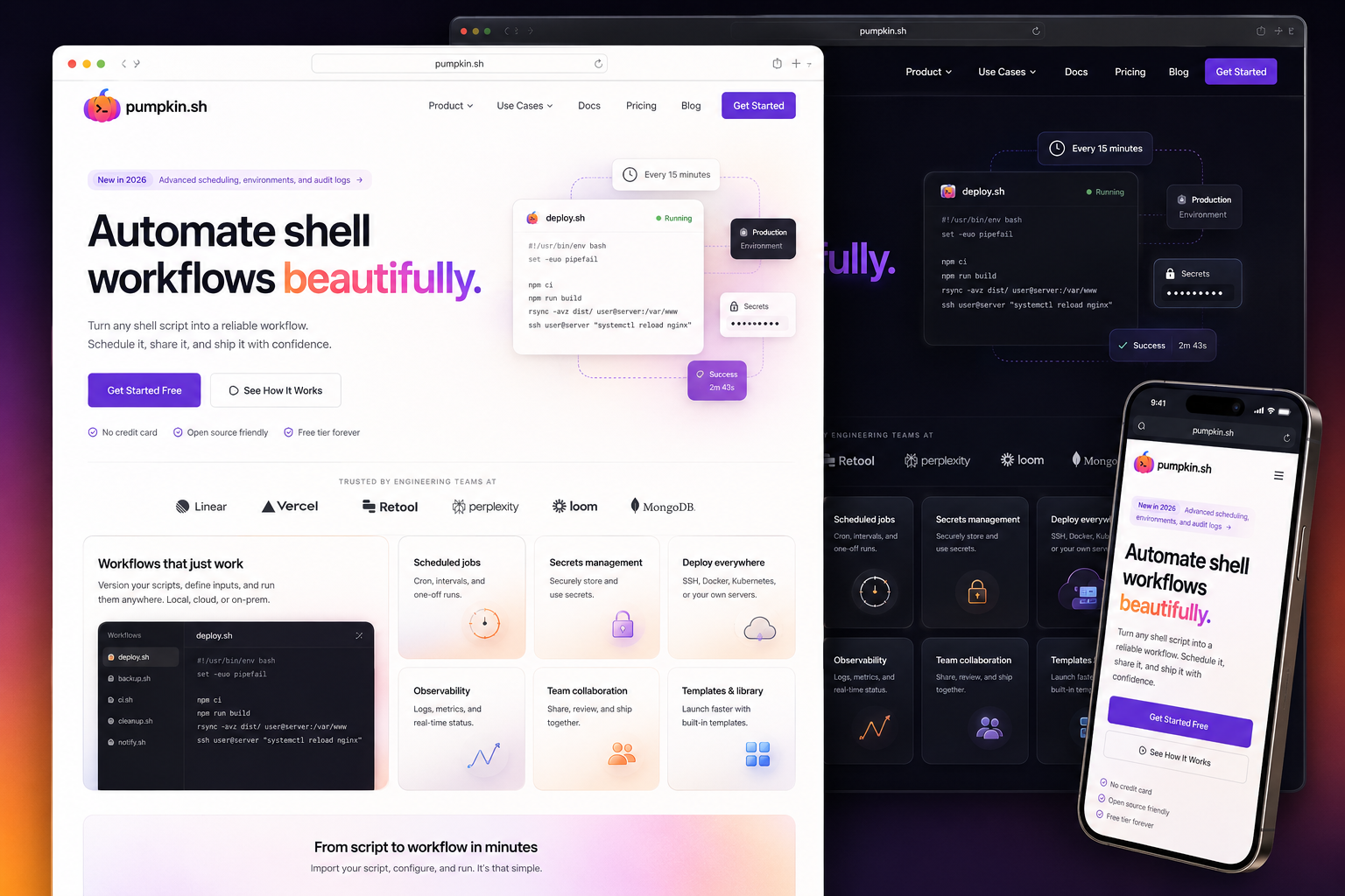 pumpkin.sh website concept preview