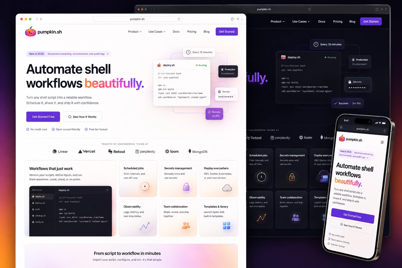 pumpkin.sh website concept preview