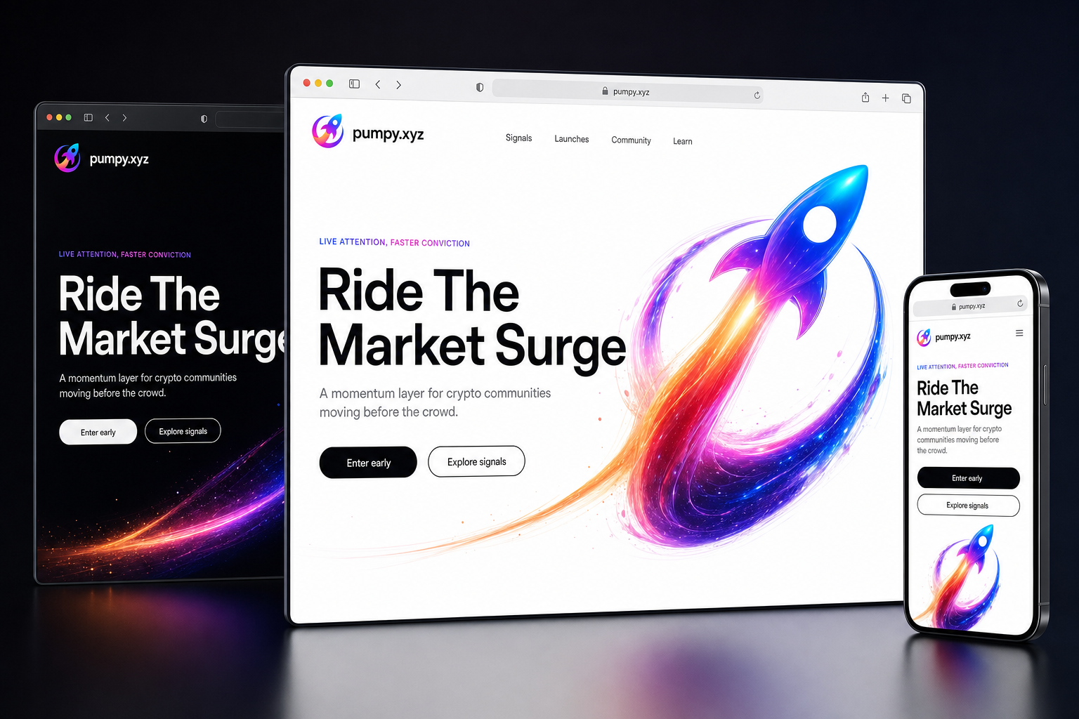 pumpy.xyz website concept preview