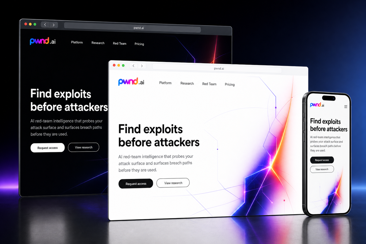 pwnd.ai website concept preview enlarged