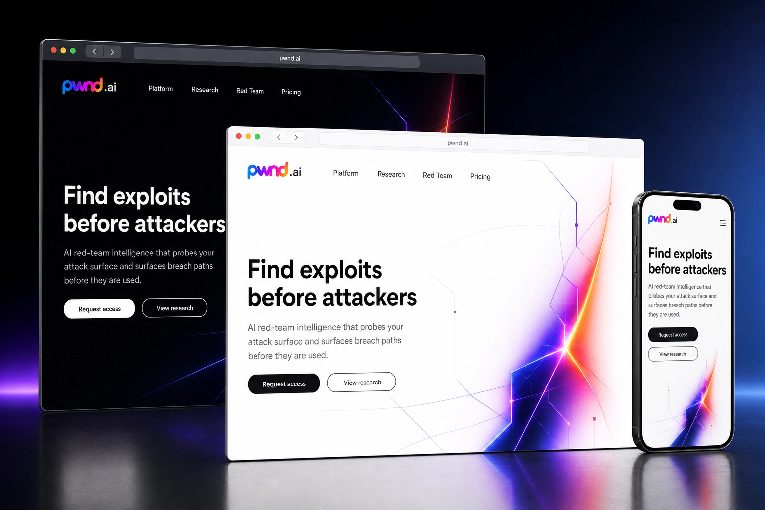 pwnd.ai website concept preview