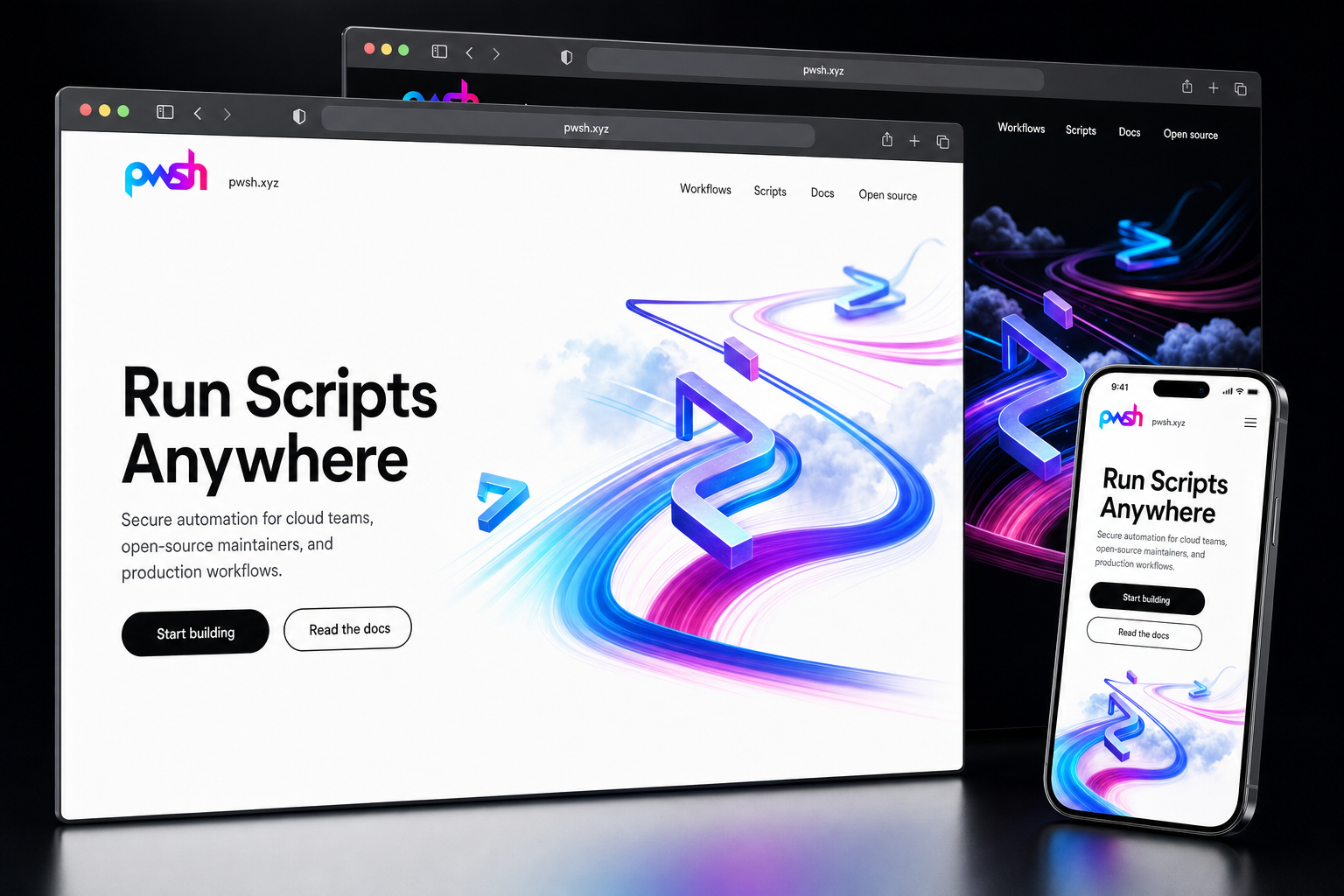 pwsh.xyz website concept preview