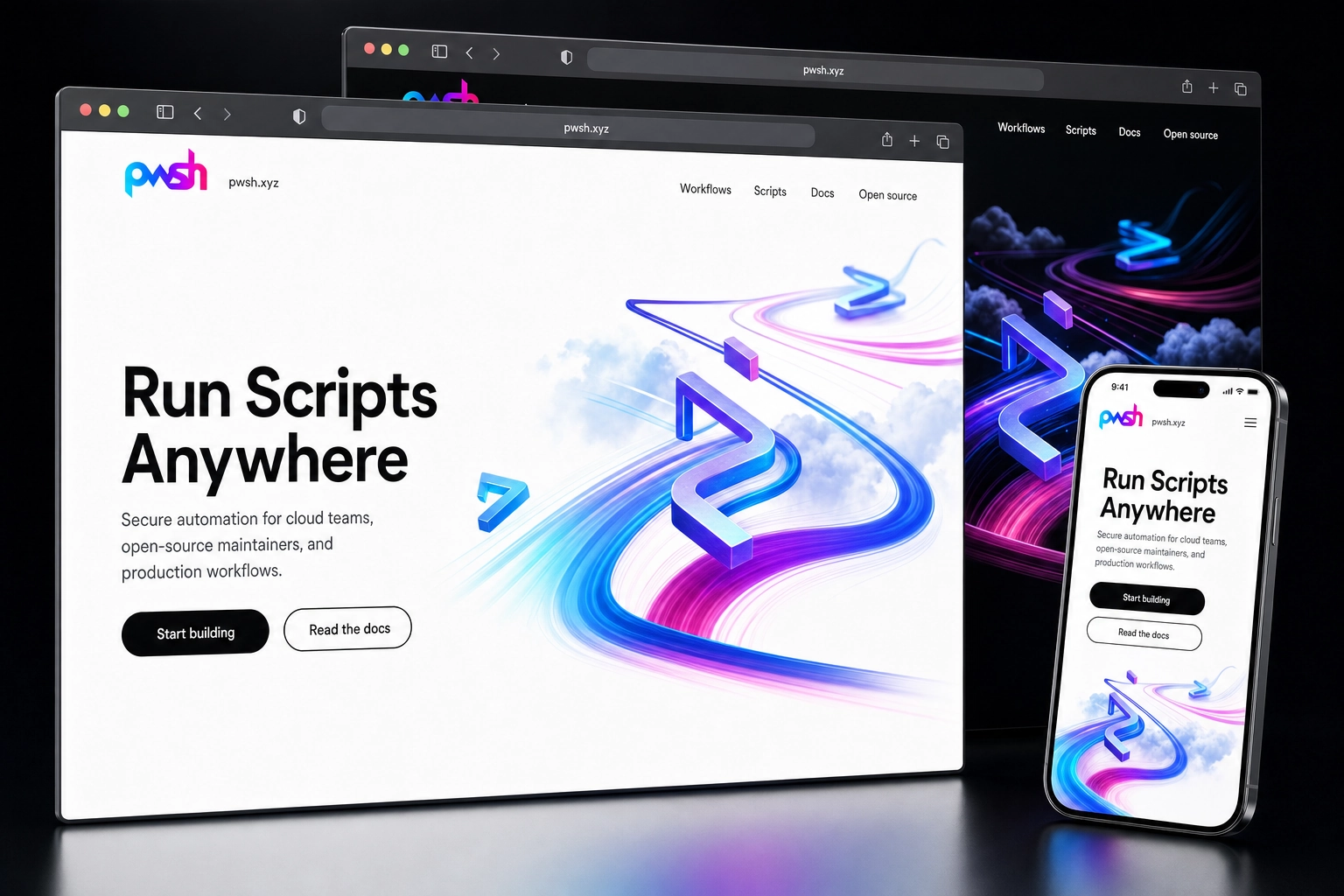 pwsh.xyz website concept preview
