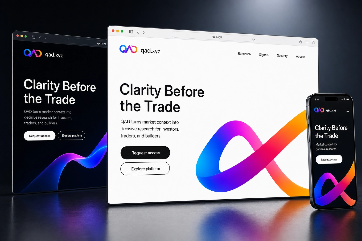 qad.xyz website concept preview