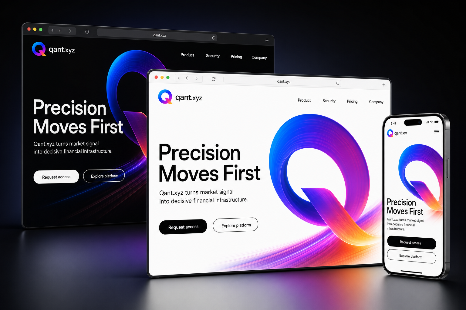 qant.xyz website concept preview