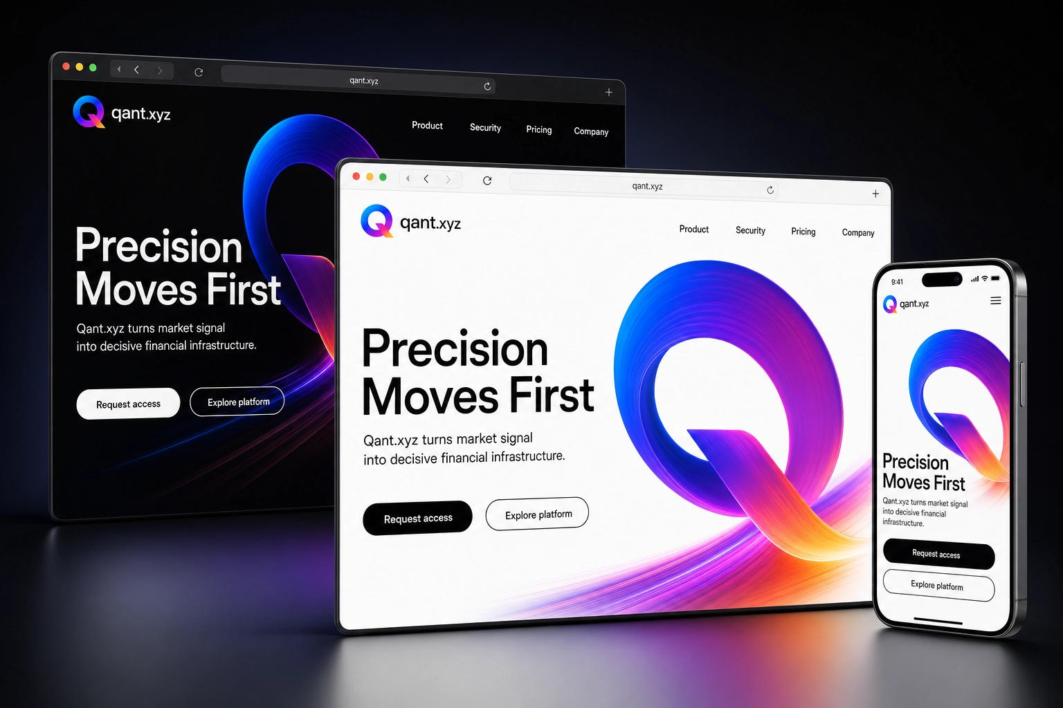 qant.xyz website concept preview