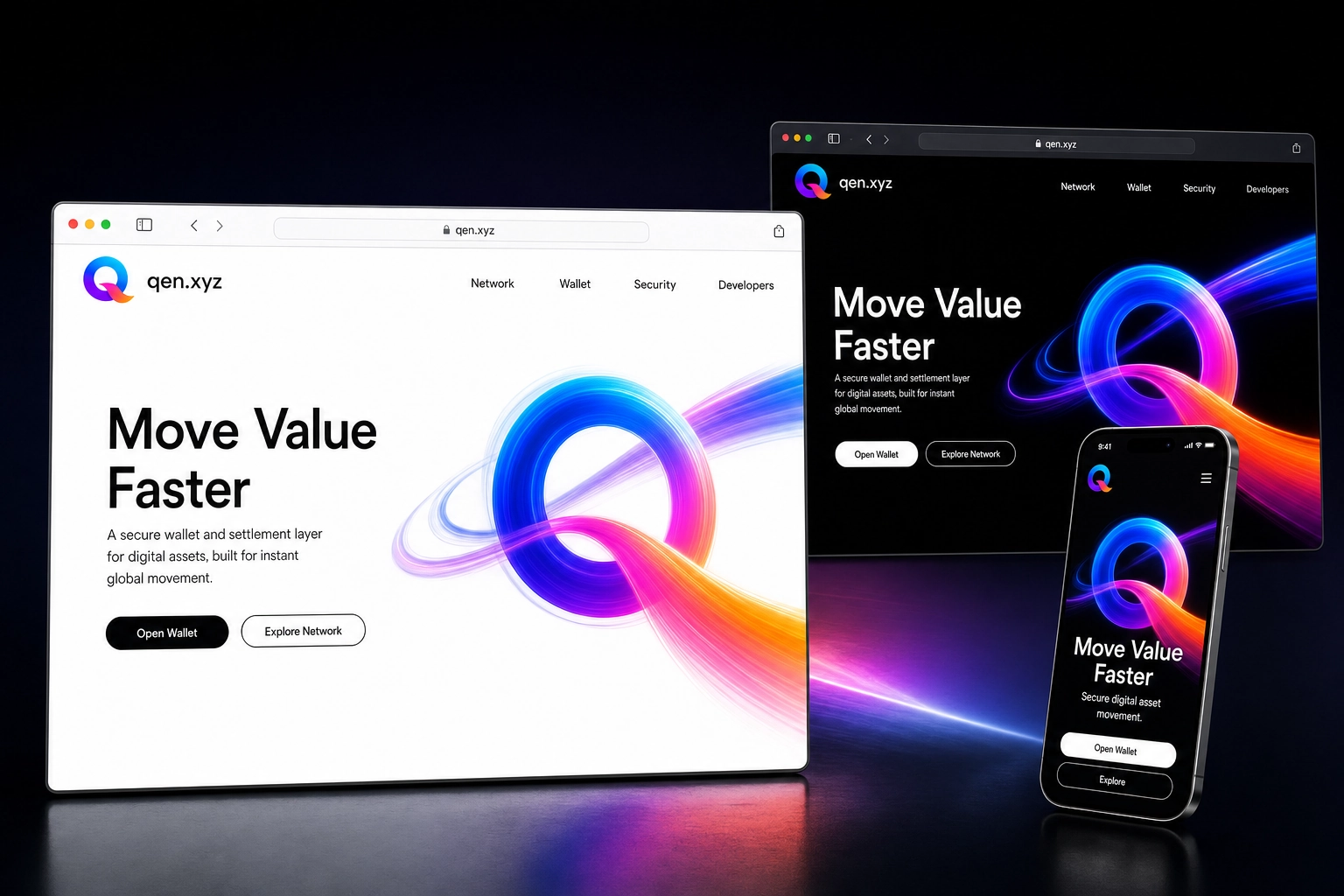 qen.xyz website concept preview