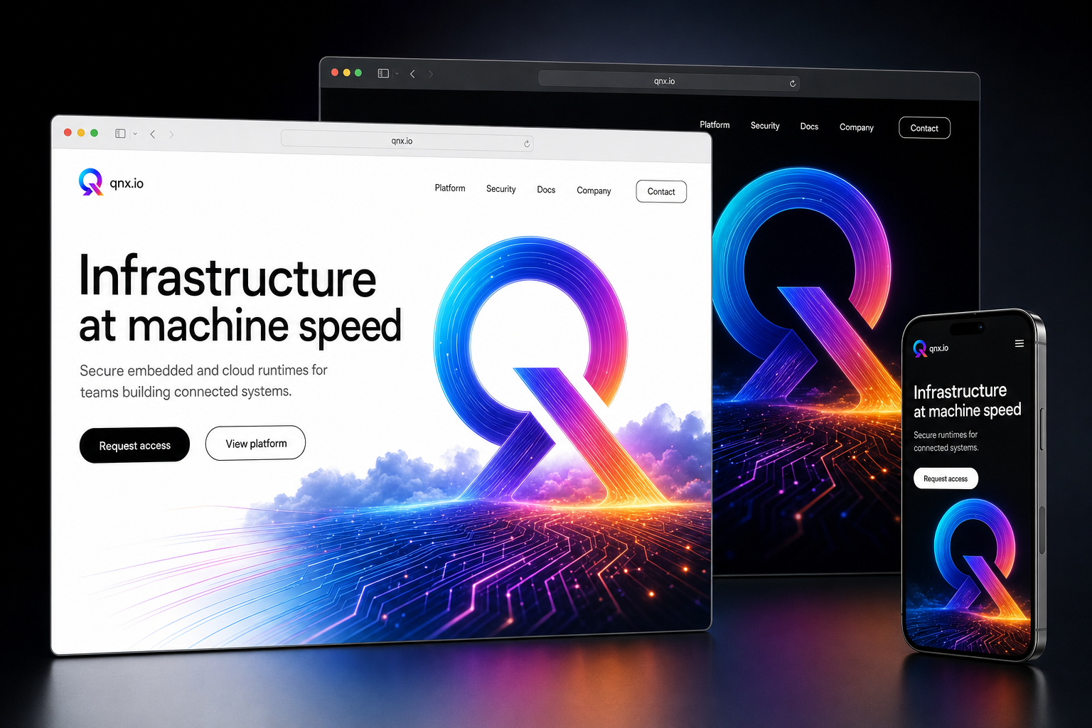 qnx.io website concept preview