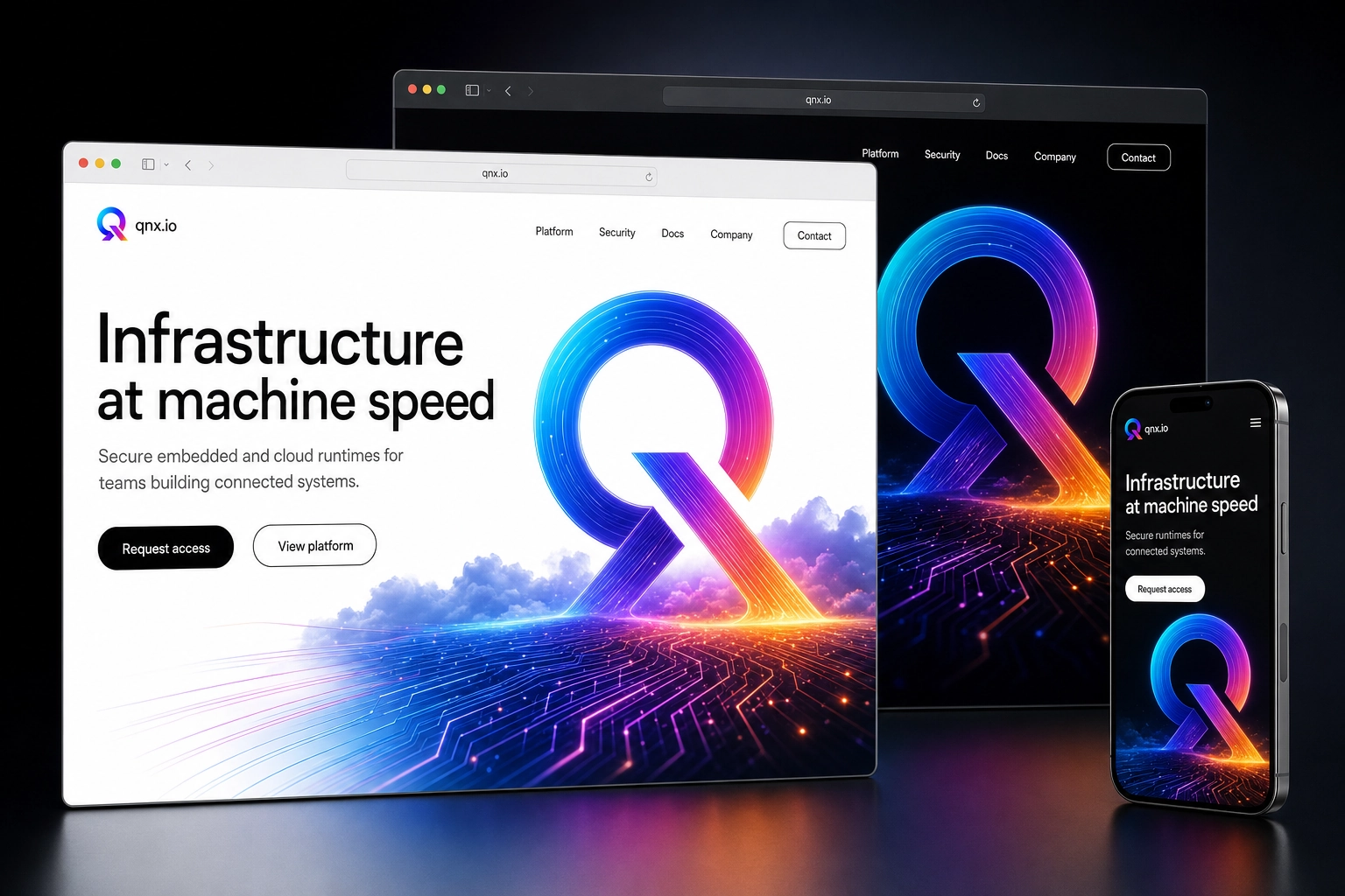 qnx.io website concept preview