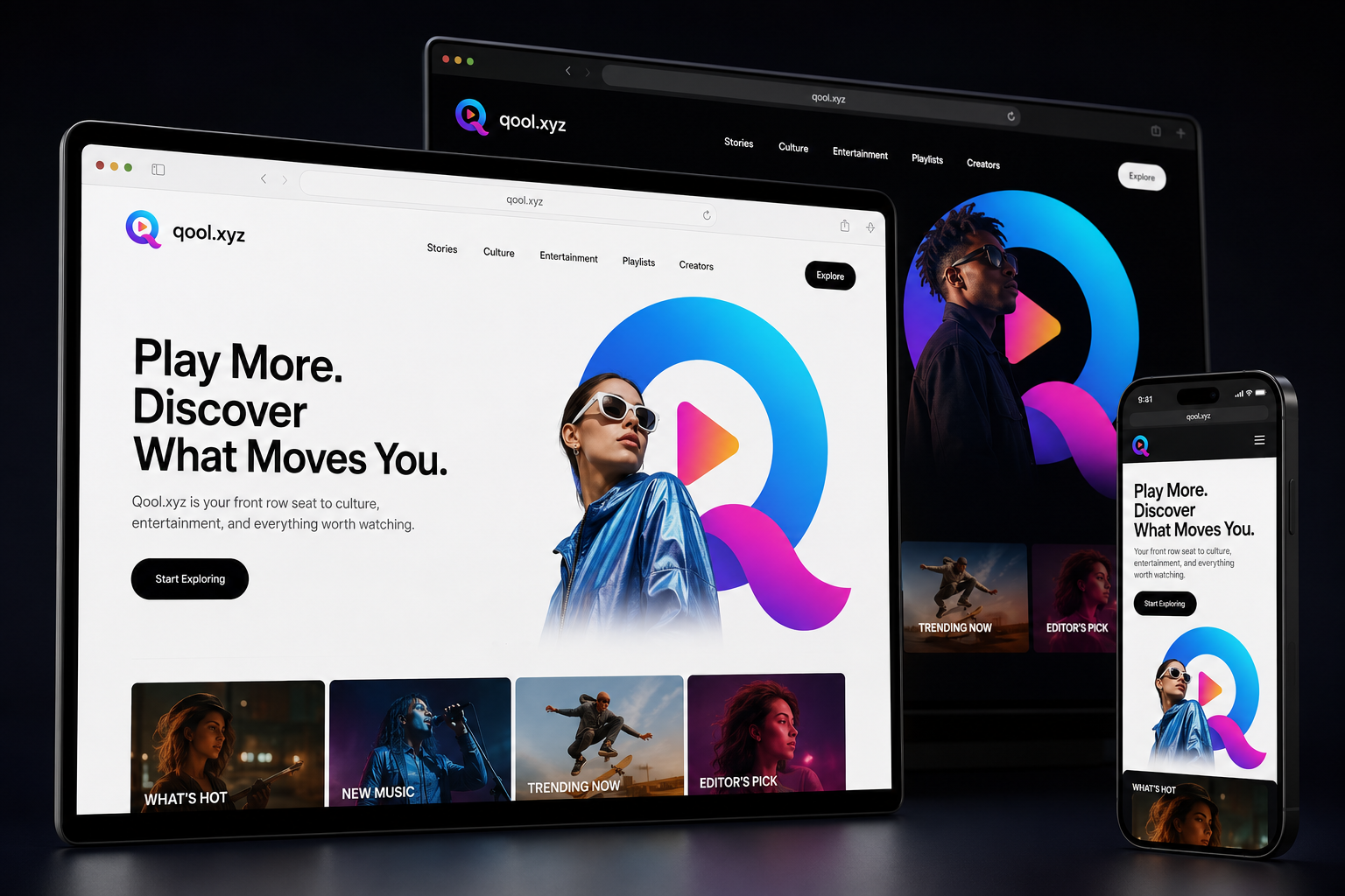 qool.xyz website concept preview