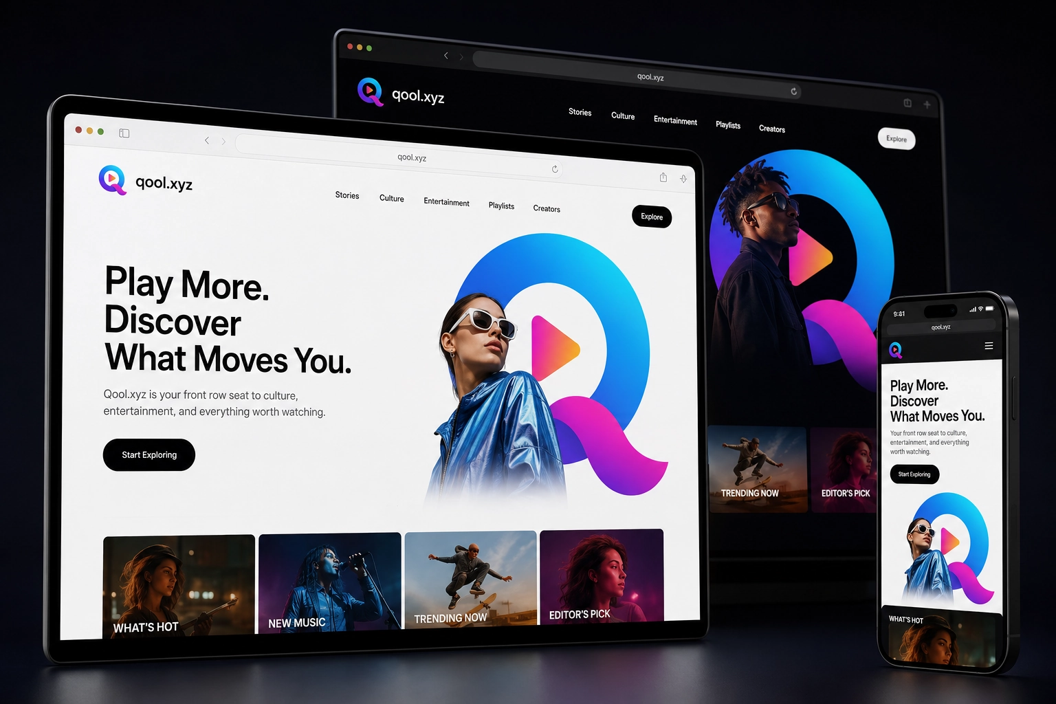 qool.xyz website concept preview