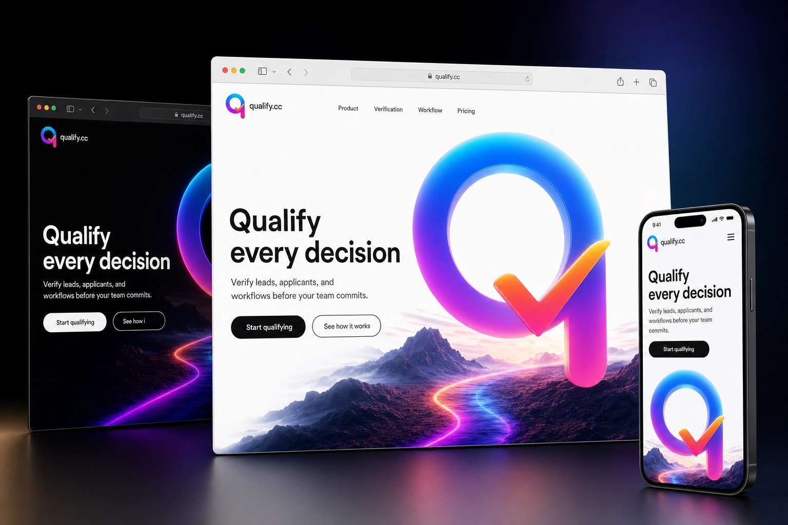 qualify.cc website concept preview