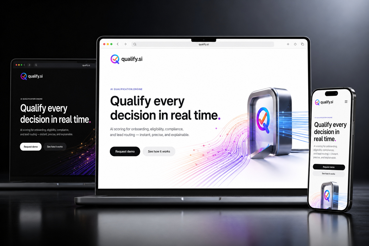 qualify.si website concept preview